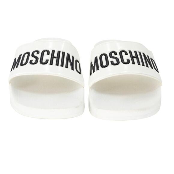 Moschino sz 40 Rubber Logo Slide Sandals MC-S0225P-0012 - Picture 3 of 11